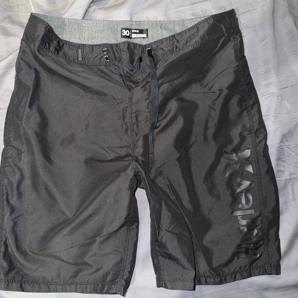 Hurley Black Men's Board Shorts with Subtle Side Logo